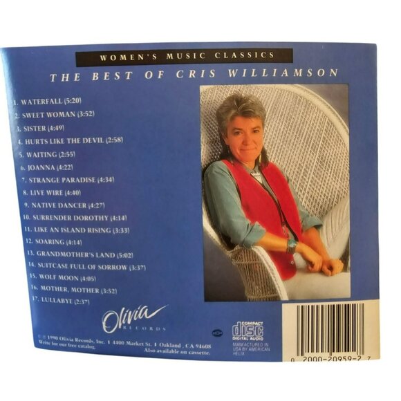 The Best Of Cris Williamson CD Women's Music Classics  37444cd - Picture 2 of 2